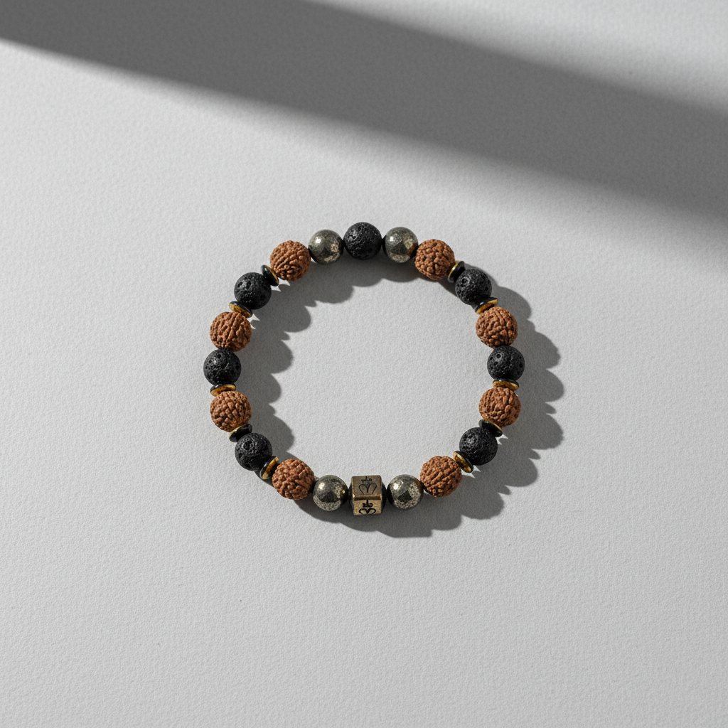 Rudraksh Pyrite Trishul